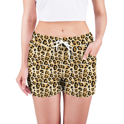 Женские шорты Пятна Дикого Леопарда / 3D-принт – фото 3