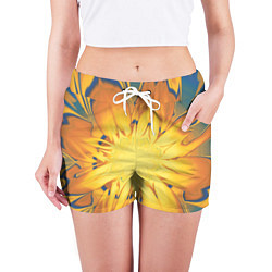 Шорты женские Солнечный цветок Абстракция 535-332-32, цвет: 3D-принт — фото 2