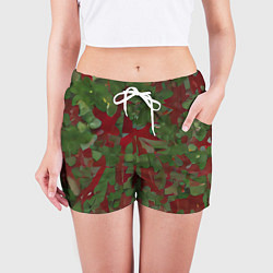 Шорты женские Незаметный новогодний камуфляж, цвет: 3D-принт — фото 2