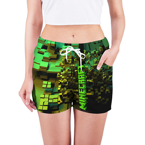 Женские шорты Minecraft, pattern 2022 / 3D-принт – фото 3