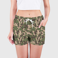 Шорты женские Камуфляж осколки, цвет: 3D-принт — фото 2