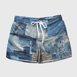 Женские шорты Пэчворк Рваная ткань Hype