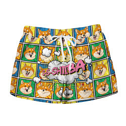 Женские шорты Pop art shiba inu