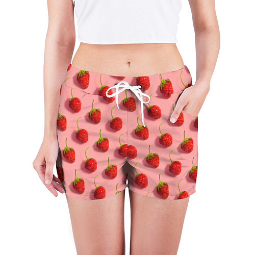 Женские шорты Strawberry Pattern / 3D-принт – фото 3