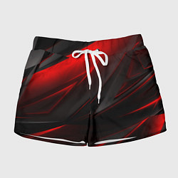 Женские шорты Red and Black Geometry