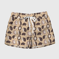 Шорты женские Charming hedgehogs, цвет: 3D-принт