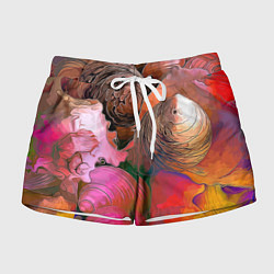 Женские шорты Стилизованная композиция из океанских ракушек