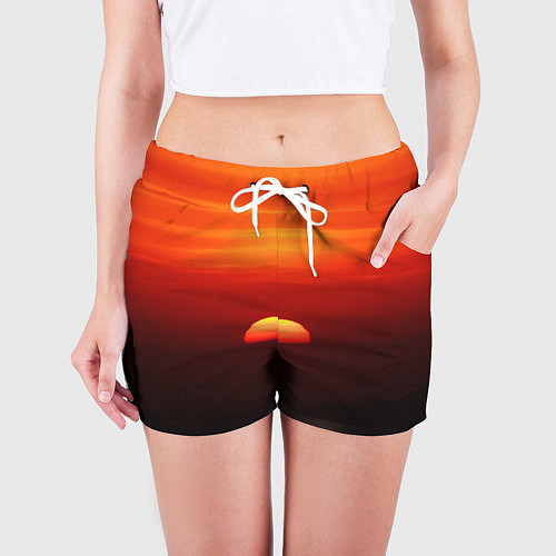 Женские шорты Кавказский восход / 3D-принт – фото 3