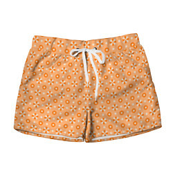 Женские шорты Абстракция - оранжевые зонтики