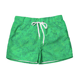 Женские шорты Мраморный зеленый яркий узор