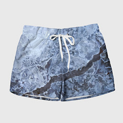 Женские шорты Лёд - зимняя текстура