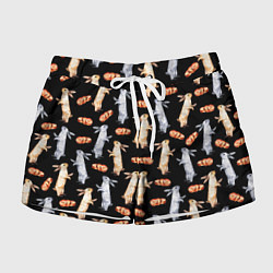 Женские шорты Акварельные кролики