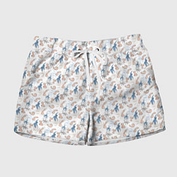 Шорты женские Пенис и растения, цвет: 3D-принт