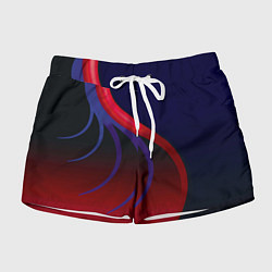 Женские шорты Красные и синие щупальца