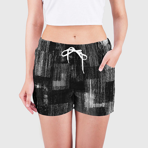 Женские шорты Чёрные и белые полосы / 3D-принт – фото 3