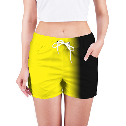 Женские шорты И черный и желтый / 3D-принт – фото 3