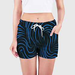 Шорты женские Волны в стиле зебра, цвет: 3D-принт — фото 2