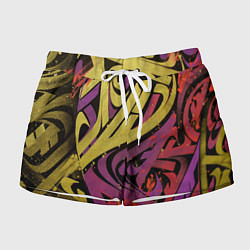 Шорты женские Calligraphic style, цвет: 3D-принт