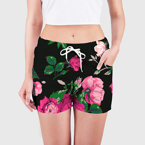 Женские шорты Шипы и розы / 3D-принт – фото 3