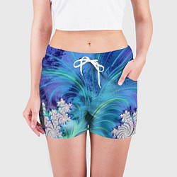 Шорты женские Авангардная фрактальная композиция, цвет: 3D-принт — фото 2