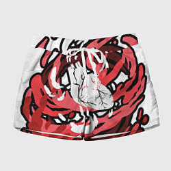 Шорты женские The Bloody Heart, цвет: 3D-принт