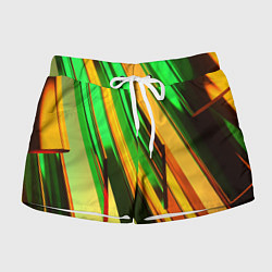 Женские шорты Зелёные и оранжевые пластины