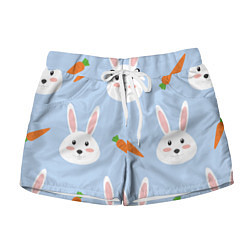 Женские шорты Зайчики и морковки