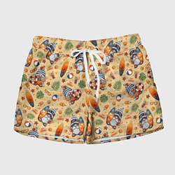 Женские шорты Гномы на пляже