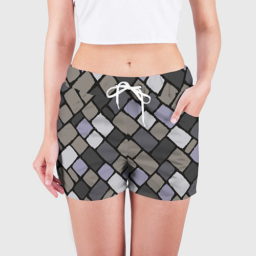 Женские шорты Плиточка / 3D-принт – фото 3