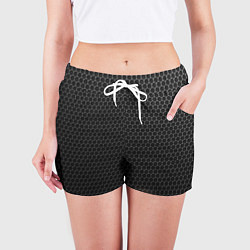 Шорты женские Текстура кольчуги, цвет: 3D-принт — фото 2