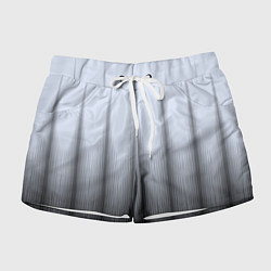 Шорты женские Черный полосатый градиент, цвет: 3D-принт