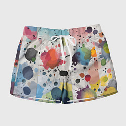 Женские шорты Colorful blots - vogue - abstraction