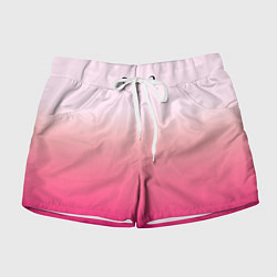 Шорты женские Оттенки розового градиент, цвет: 3D-принт