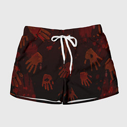 Шорты женские Кровавые ладони, цвет: 3D-принт