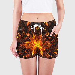 Шорты женские Огненная абстракция, цвет: 3D-принт — фото 2