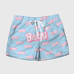 Шорты женские Baby - Barbie style: blue pattern, цвет: 3D-принт