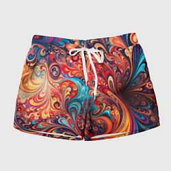 Шорты женские Новая гжель, цвет: 3D-принт