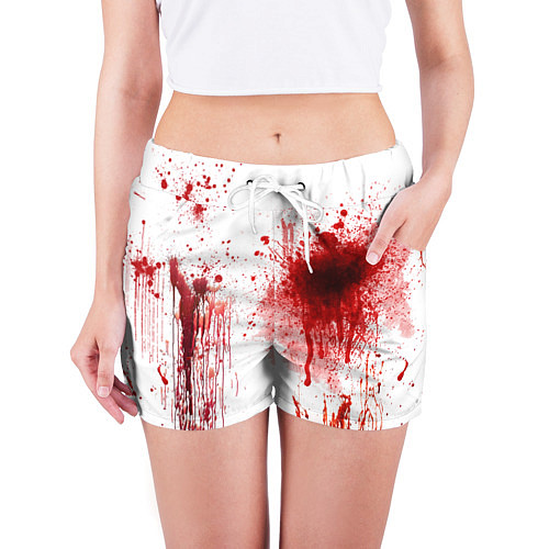 Женские шорты Брызги крови / 3D-принт – фото 3