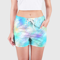 Шорты женские Голографический перламутр, цвет: 3D-принт — фото 2