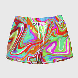 Шорты женские Цветная плазменная абстракция, цвет: 3D-принт
