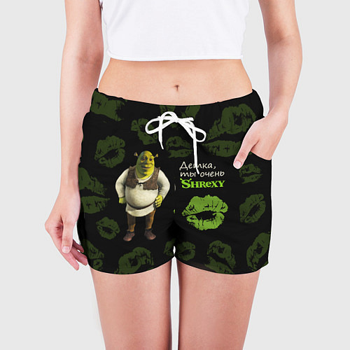 Женские шорты Shrexy Shrek / 3D-принт – фото 3