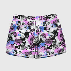 Шорты женские Multicolored wild cats, цвет: 3D-принт