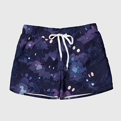 Шорты женские Фиолетовые котики, цвет: 3D-принт