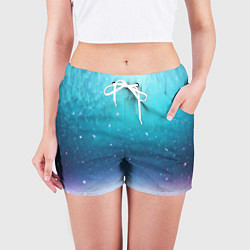 Шорты женские Футуристичный город и конфетти, цвет: 3D-принт — фото 2