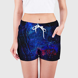 Шорты женские Капли воды на стекле, цвет: 3D-принт — фото 2
