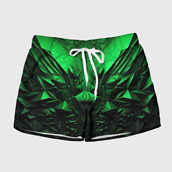 Женские шорты Асимметрия зеленого узора