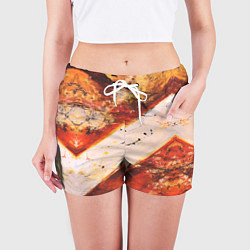 Шорты женские Горная порода, цвет: 3D-принт — фото 2