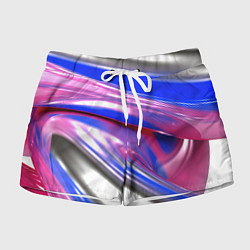 Шорты женские Вязкая абстракция в фиолетовых оттенках, цвет: 3D-принт