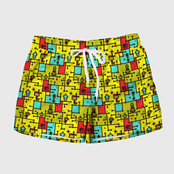 Шорты женские Роботы монстры, цвет: 3D-принт