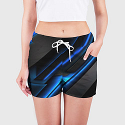 Шорты женские Разрыв реальности синего, цвет: 3D-принт — фото 2
